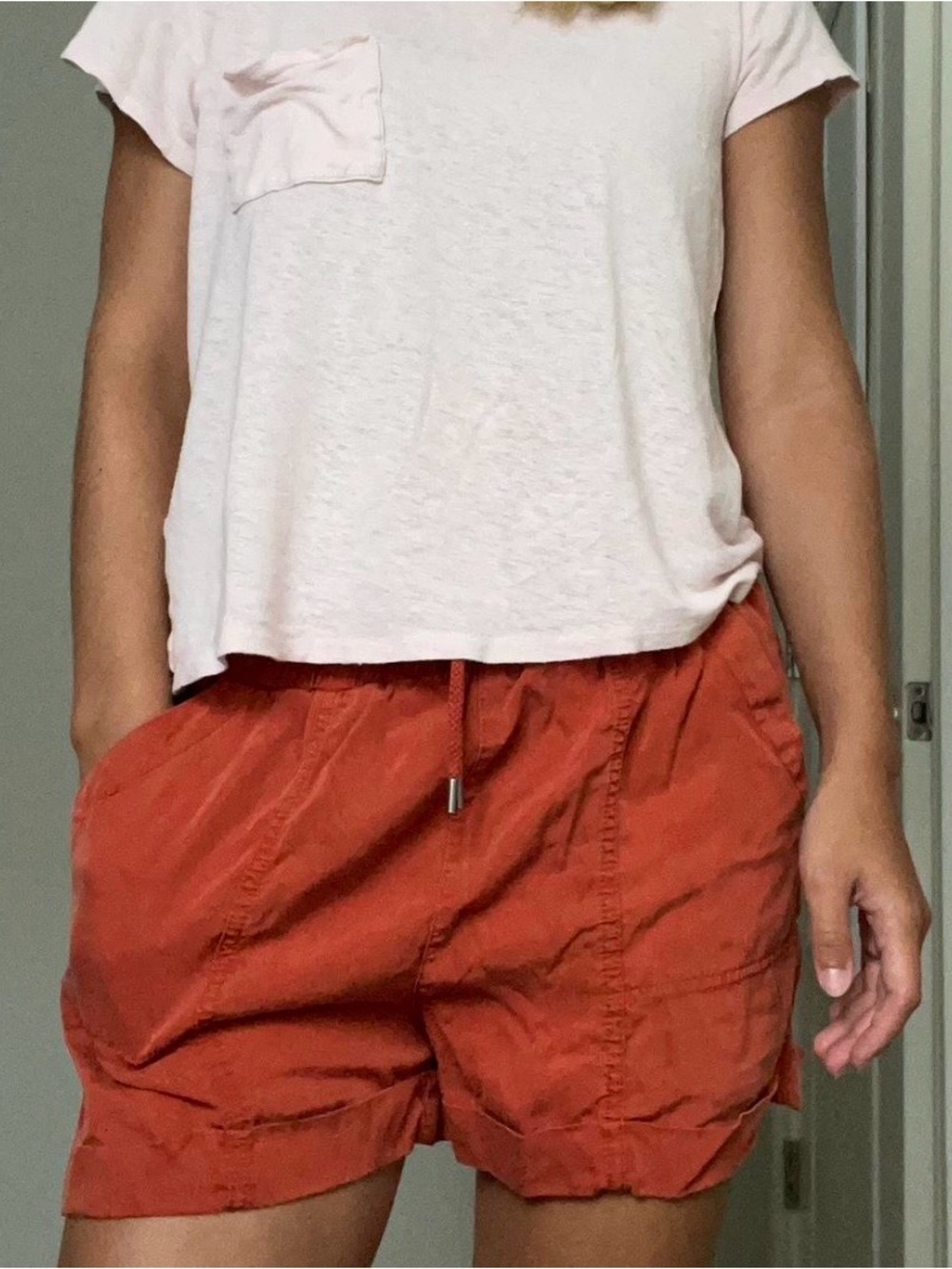 Old Navy Rust Orange Drawstring Women's Shorts